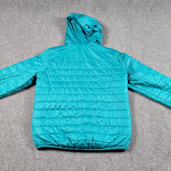 REI Co-op Jacket Boys Medium Teal Hooded Insulated Puffer Polyester Winter - Picture 2 of 9